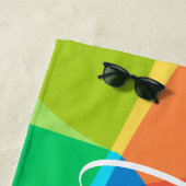 Niedliche, moderne geometrische Formen Personalisi Strandtuch (Beispiel)