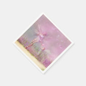 Niedliche, moderne Girl Pink Butterfly Fairies Serviette (Ecke)