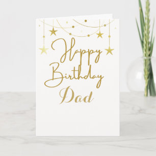 Niedliche moderne Gold&White Happy Geburtstagskart Karte