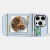 Niedliche Moderne Goldene Retriever Hunde Kunst iPhone Hülle (Rückseite (Horizontal))