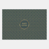 Niedliche moderne Goldpolka Dots Christlich glückl Geschenkpapier Set (Vorderseite)