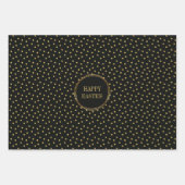 Niedliche moderne Goldpolka Dots Christlich glückl Geschenkpapier Set (Vorderseite)