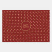 Niedliche moderne Goldpolka Dots Christlich glückl Geschenkpapier Set (Vorderseite)