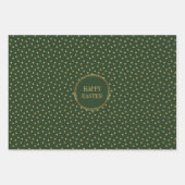 Niedliche moderne Goldpolka Dots Christlich glückl Geschenkpapier Set (Vorderseite 2)