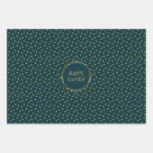 Niedliche moderne Goldpolka Dots Christlich glückl Geschenkpapier Set (Vorderseite)