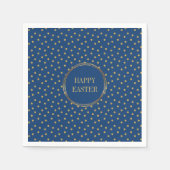 Niedliche moderne Goldpolka Dots Christlich glückl Serviette (Vorderseite)