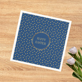 Niedliche moderne Goldpolka Dots Christlich glückl Serviette