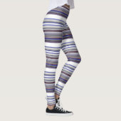Niedliche, moderne graublaue Streifen Leggings (Rechts)