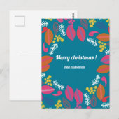 Niedliche, moderne grüne Blumenweihe Postkarte (Vorne/Hinten)