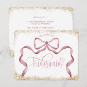 niedliche moderne gürtelförmige Wasserfarbe BRIDES Einladung (Vorne/Hinten)