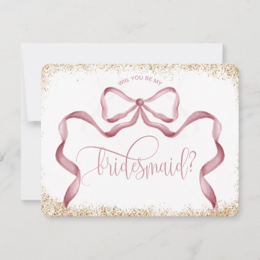 niedliche moderne gürtelförmige Wasserfarbe BRIDES Einladung (Vorderseite)