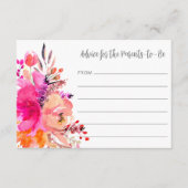 Niedliche moderne, hellrosa Blumendusche Hinweiskarte (Vorderseite)