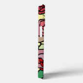 Niedliche, moderne, hellrote Blume gelb Case-Mate iPhone Hülle (Rückseite / Rechts)