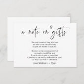 Niedliche, moderne Hochzeitskarte Begleitkarte (Vorne/Hinten)