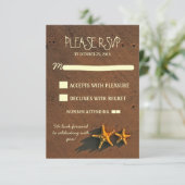 niedliche moderne Hochzeitskarten für Seesterne RSVP Karte (Stehend Vorderseite)