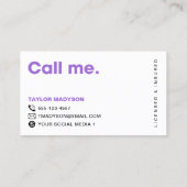 Niedliche moderne Hundewalker Sitzplatzkarte Visitenkarte (Rückseite)