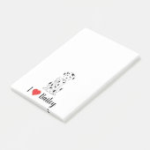 Niedliche Moderne ich Liebe mein Hundebüt Post-it Klebezettel (angewinkelt)