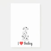 Niedliche Moderne ich Liebe mein Hundebüt Post-it Klebezettel (Vorderseite)