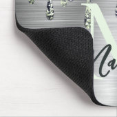 Niedliche moderne Imitate Glitzer Tropfen monogram Mousepad (Ecke)