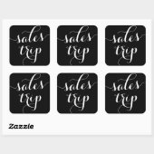 Niedliche moderne Kalligraphie Quadratischer Aufkleber (Blatt)