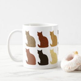 Niedliche moderne Katzenmuster-Tasse Kaffeetasse
