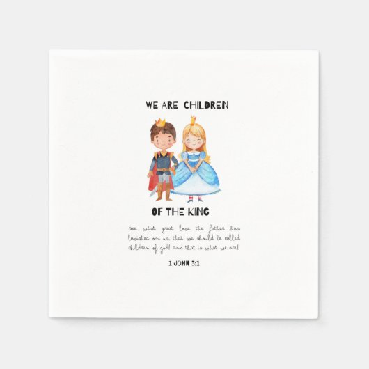 Niedliche moderne Kinder der Königlichen Geburtsta Serviette (Vorderseite)