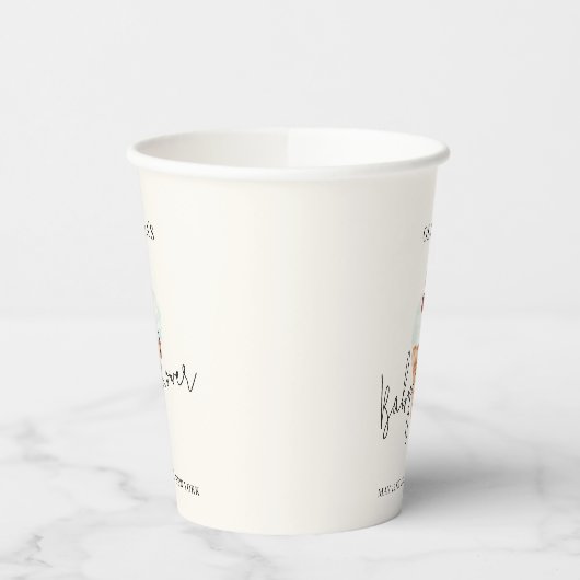 Niedliche moderne Kirschschschnecke Eiscreme Babyd Pappbecher (Links)