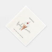 Niedliche moderne Kirschschschnecke Eiscreme Babyd Serviette (Ecke)