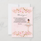 Niedliche moderne Kleine Ballerina Foto Babydusche Dankeskarte (Vorderseite)