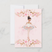 Niedliche moderne Kleine Ballerina Foto Babydusche Dankeskarte (Rückseite)