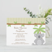 Niedliche moderne Koala-Baby-Duschen-Einladung Einladung (Stehend Vorderseite)