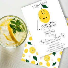 Niedliche moderne Lemon Kinderdusche Einladung