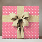 Niedliche moderne Liebe Herz Pfirsich Weiß Rosa Geschenkpapier