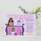 Niedliche moderne Mama in der Einladung (Stehend Vorderseite)