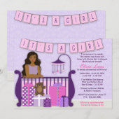 Niedliche moderne Mama in der Einladung (Vorne/Hinten)