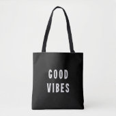 Niedliche, moderne Minimal Schwarz-Weiß-Vibes Tasche (Vorderseite)