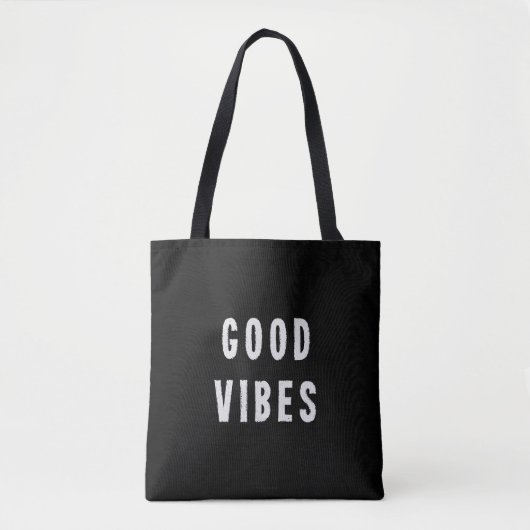 Niedliche, moderne Minimal Schwarz-Weiß-Vibes Tasche (Vorderseite)