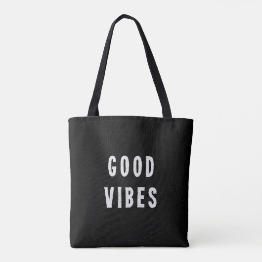Niedliche, moderne Minimal Schwarz-Weiß-Vibes Tasche (Rückseite)