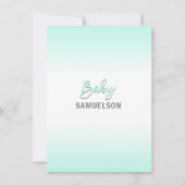 Niedliche moderne MINT Mommy Elephant & Baby Dusch Einladung (Rückseite)