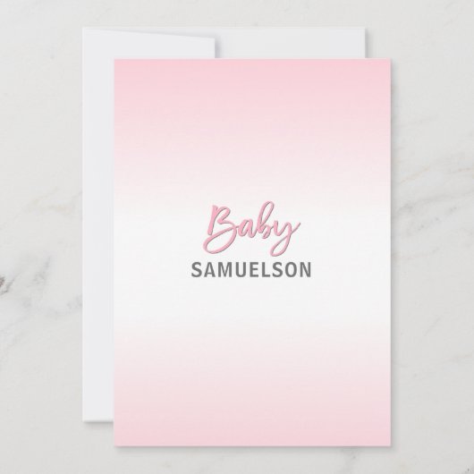 Niedliche moderne Mütterchen mit rosa Mammy Elepha Einladung (Rückseite)