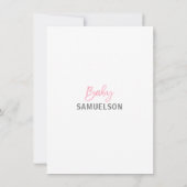 Niedliche moderne Mütterchen mit rosa Mammy Elepha Einladung (Rückseite)