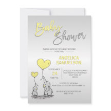 Niedliche, moderne, neutrale Gelbkleber-Babydusche
