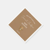 Niedliche moderne, neutrale Teddy-Bärendusche Serviette (Ecke)