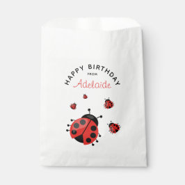 Niedliche moderne Red Ladybug Happy Birthday Custo Geschenktütchen
