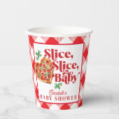Niedliche moderne Red White Slice Slice Babydusche Pappbecher (Vorderseite)