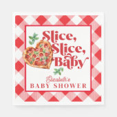 Niedliche moderne Red White Slice Slice Babydusche Serviette (Vorderseite)