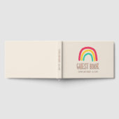 Niedliche moderne Regenbogen-Rose Gold Foil Baby D Gästebuch (Voll)