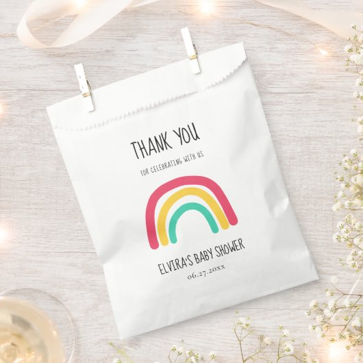 Niedliche moderne Regenbogenbrause Geschenktütchen (Ausgeschnitten)