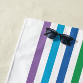 Niedliche, moderne Regenbogenfarben Muster Streife Strandtuch (Beispiel)