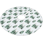 Niedliche moderne rustikale Weihnachtsbaumen Polyester Weihnachtsbaumdecke (Schrägansicht)